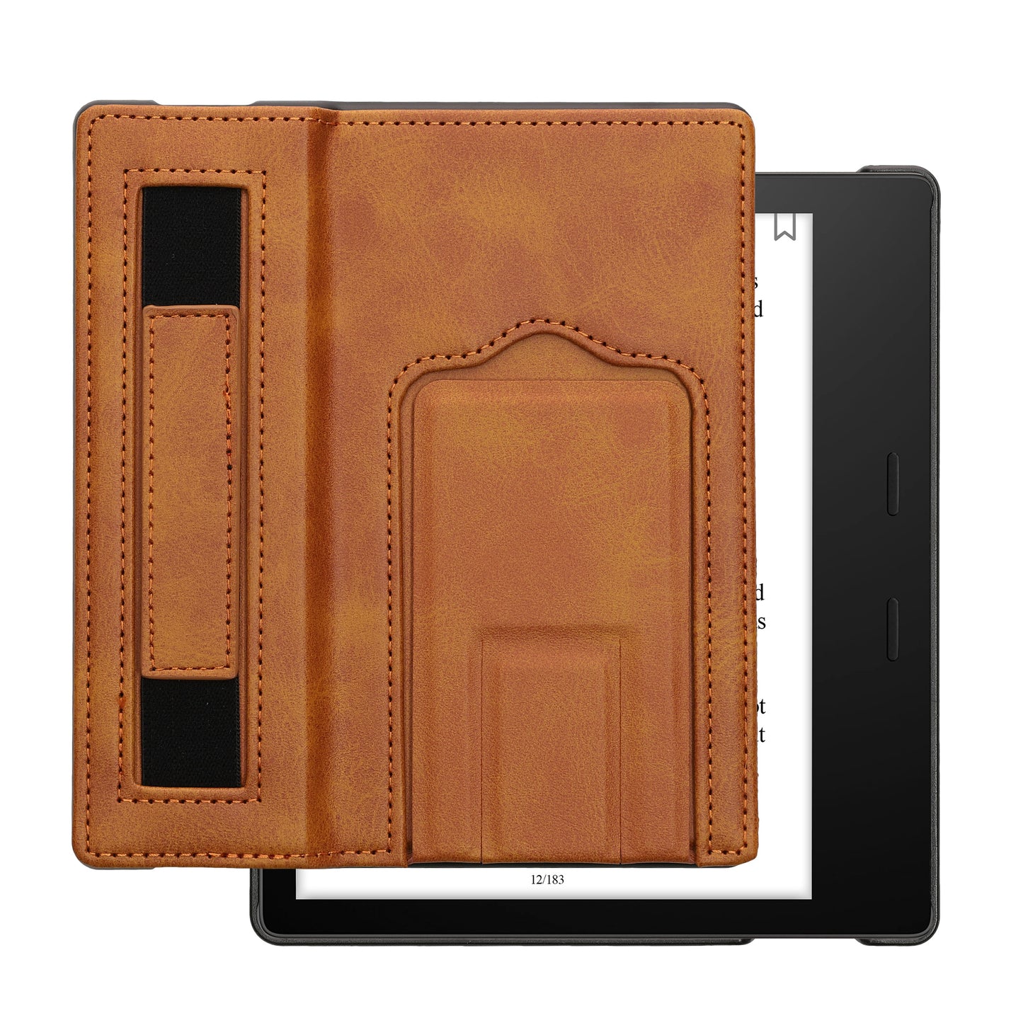 kwmobile Case Compatible with Amazon Kindle Oasis 10th Gen with Stand and Hand Strap