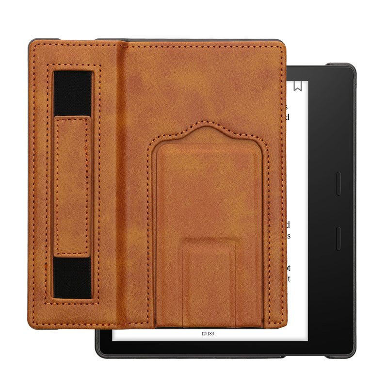 kwmobile Case Compatible with Amazon Kindle Oasis 10th Gen with Stand and Hand Strap