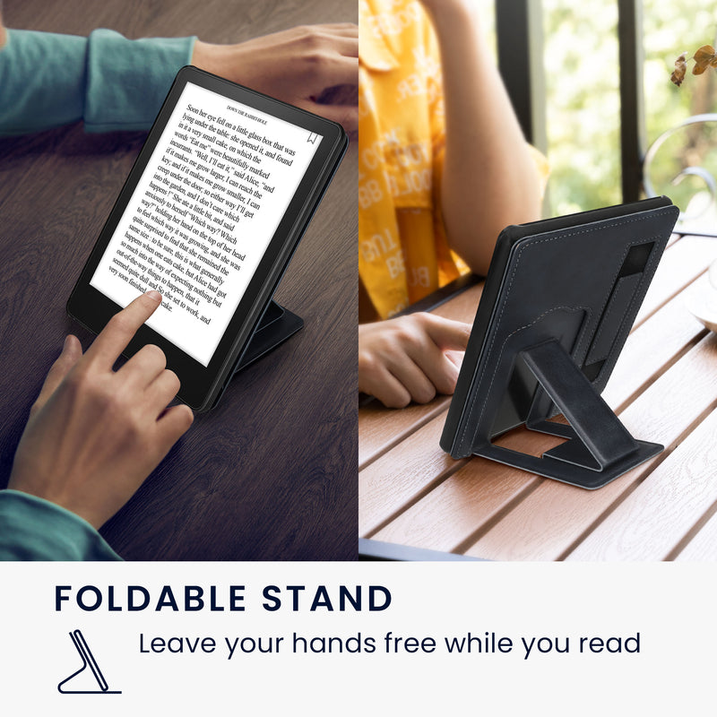 kwmobile Case Compatible with Amazon Kindle Oasis 10th Gen with Stand and Hand Strap