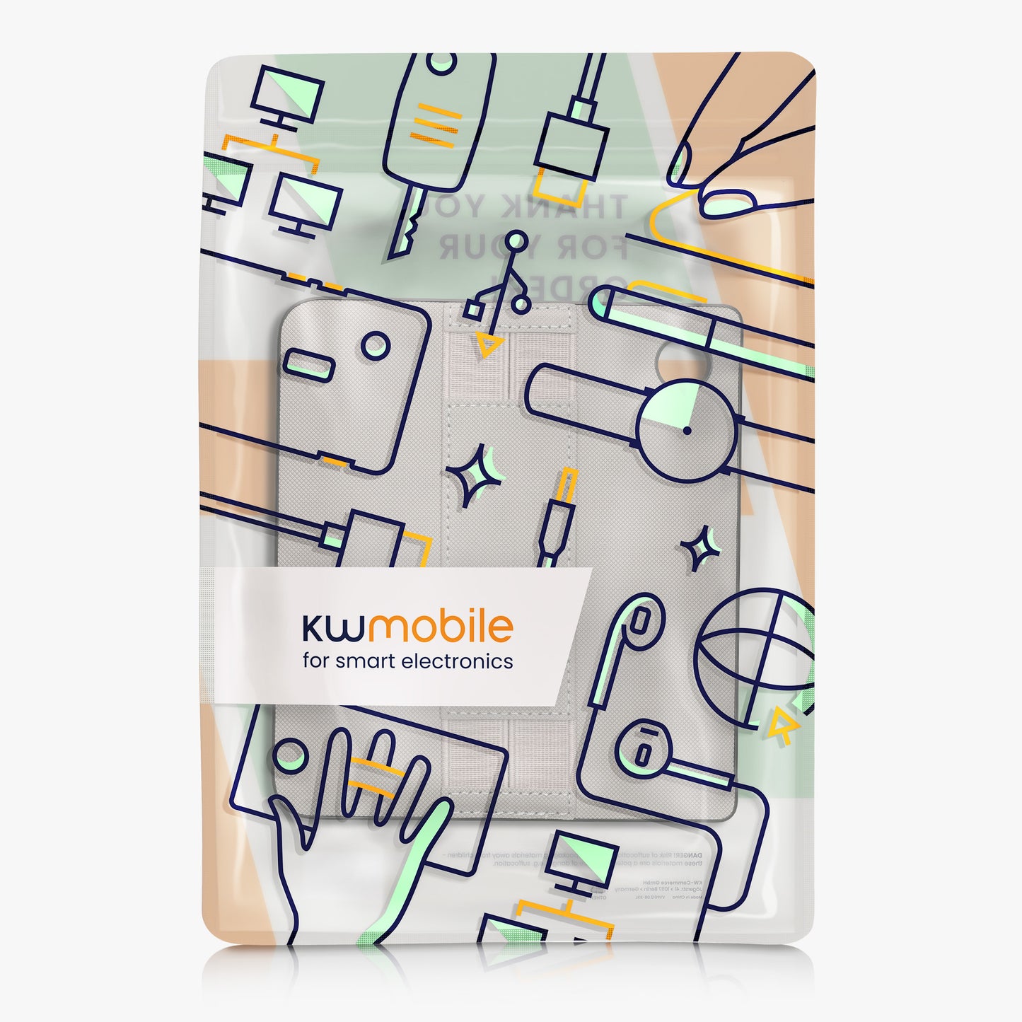 kwmobile Case Compatible with Kobo Libra 2 Cover with Elastic Hand Strap