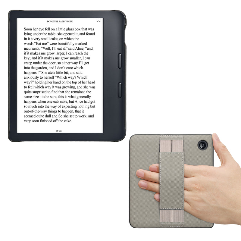 kwmobile Case Compatible with Kobo Libra 2 Cover with Elastic Hand Strap