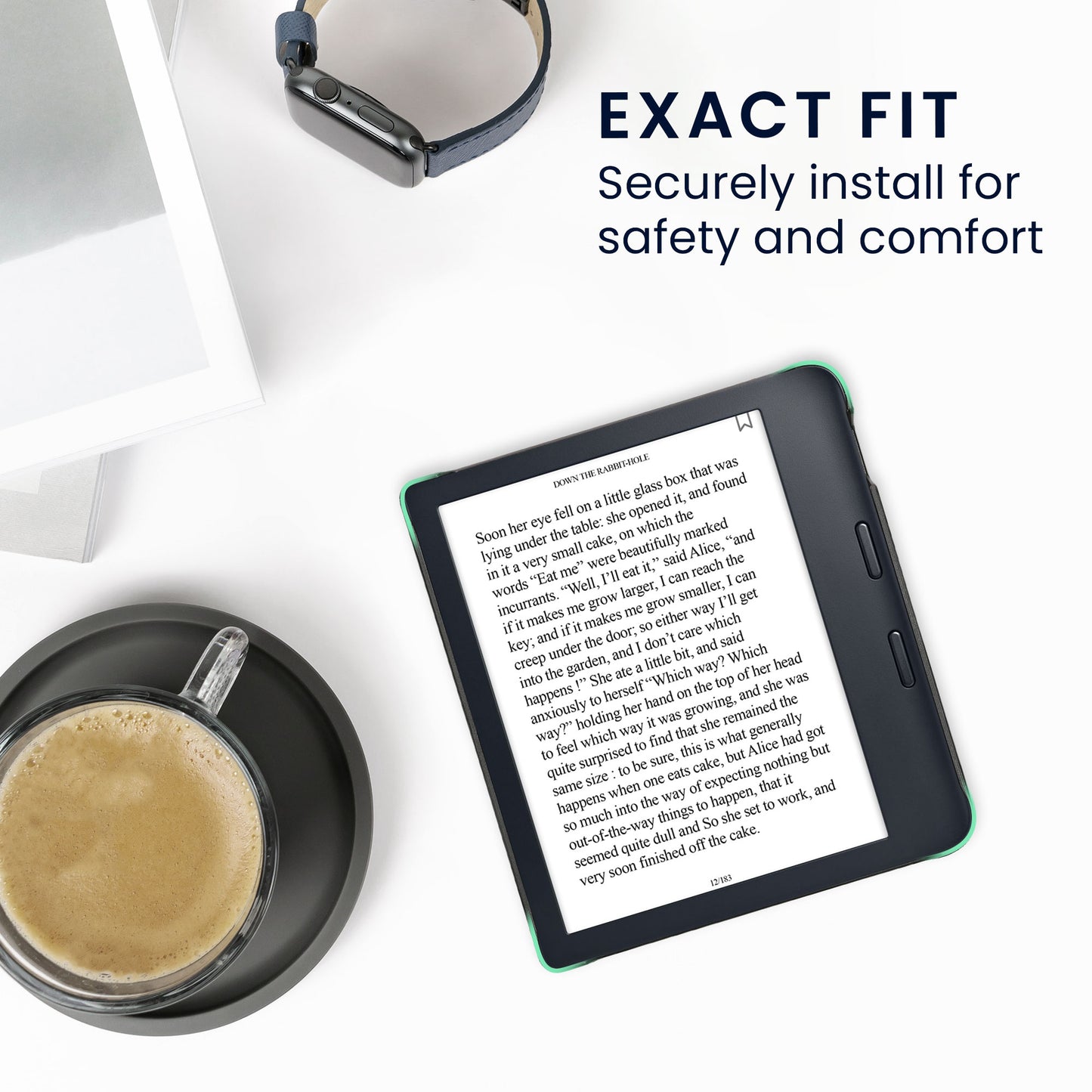 kwmobile Case Compatible with Kobo Libra 2 Cover with Elastic Hand Strap
