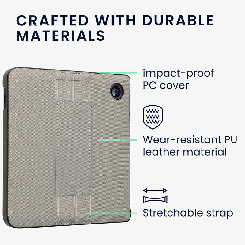 kwmobile Case Compatible with Kobo Libra 2 Cover with Elastic Hand Strap