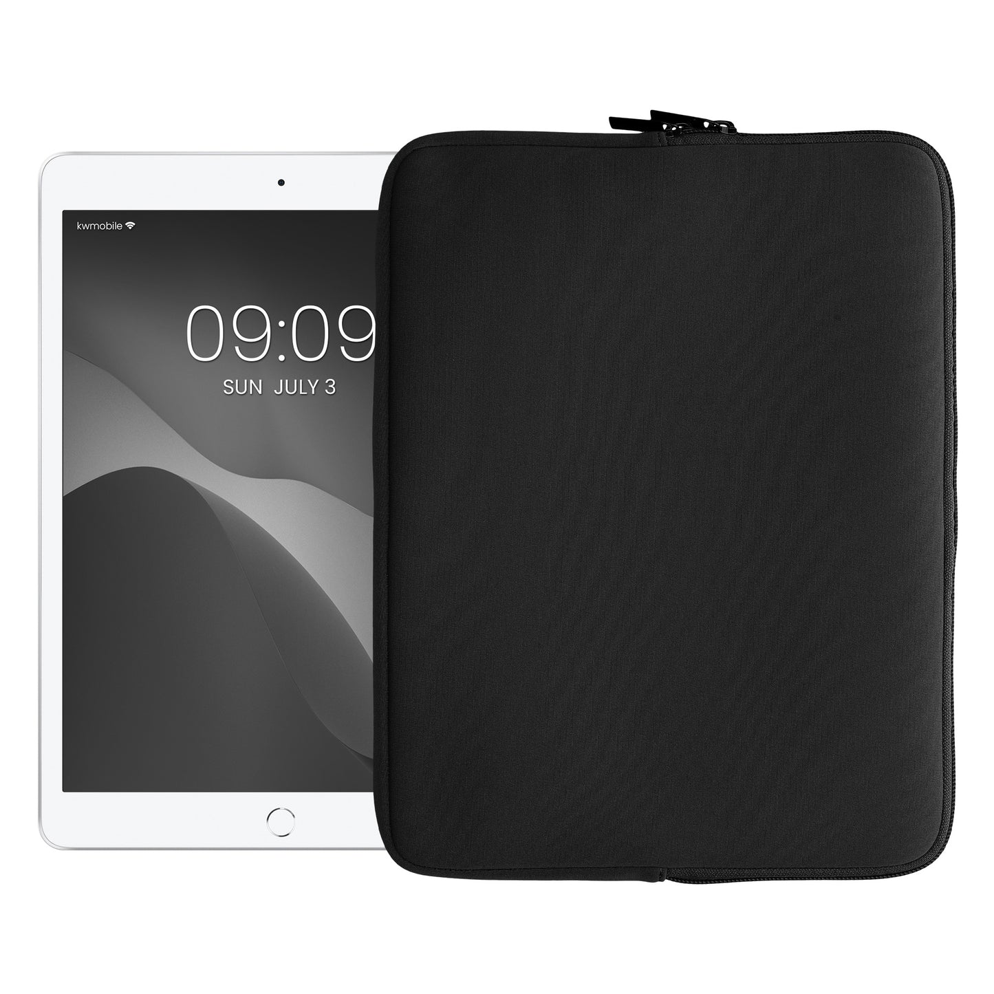 kwmobile Tablet Hülle kompatibel mit 13" Tablet - Universal Neopren Tasche Cover Case - Schutzhülle Sleeve in Schwarz Schwarz  