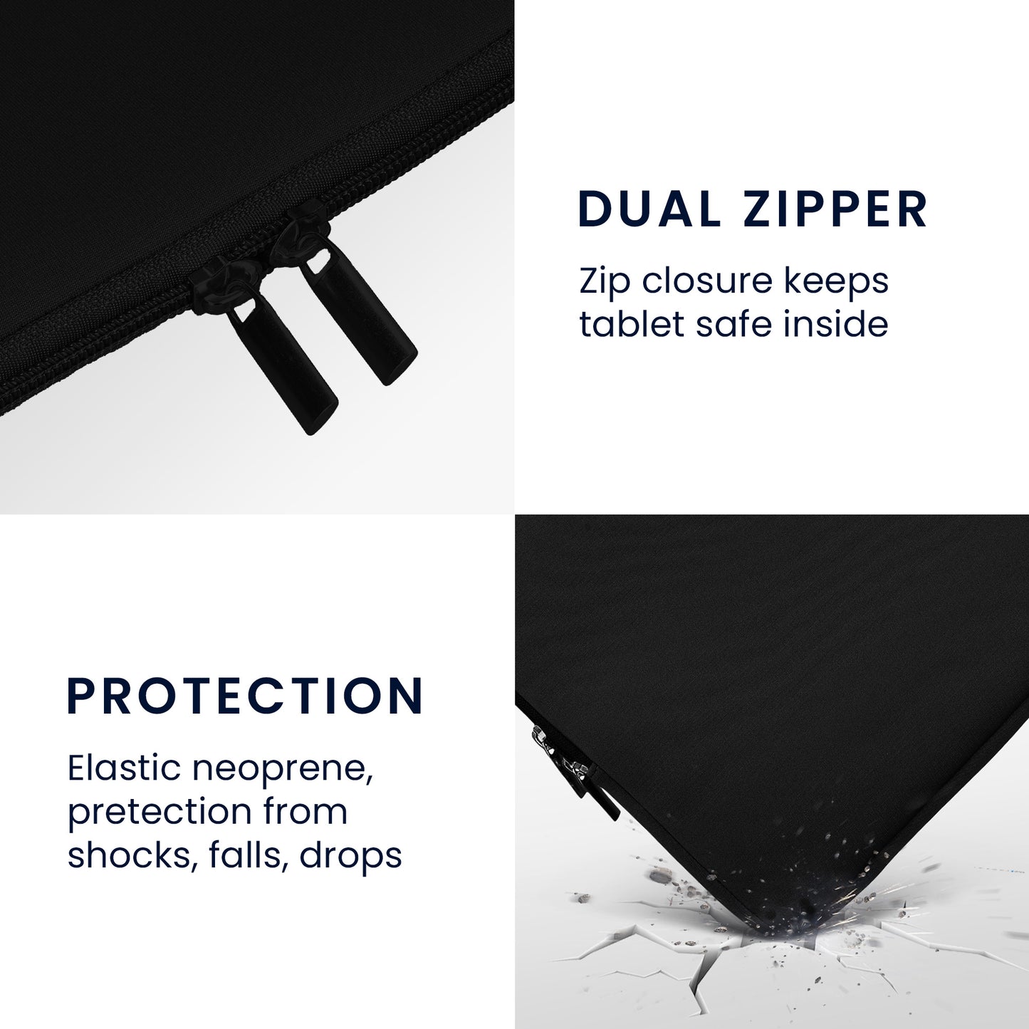 kwmobile Tablet Case compatible with 13" Tablet - Universal Bag Cover Case - Protective Sleeve