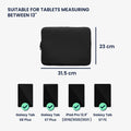 kwmobile Tablet Case compatible with 13" Tablet - Universal Bag Cover Case - Protective Sleeve