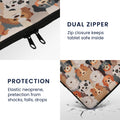 kwmobile Tablet Case Compatible with 13" Tablet Universal Bag Cover Case Protective Sleeve Many Dogs