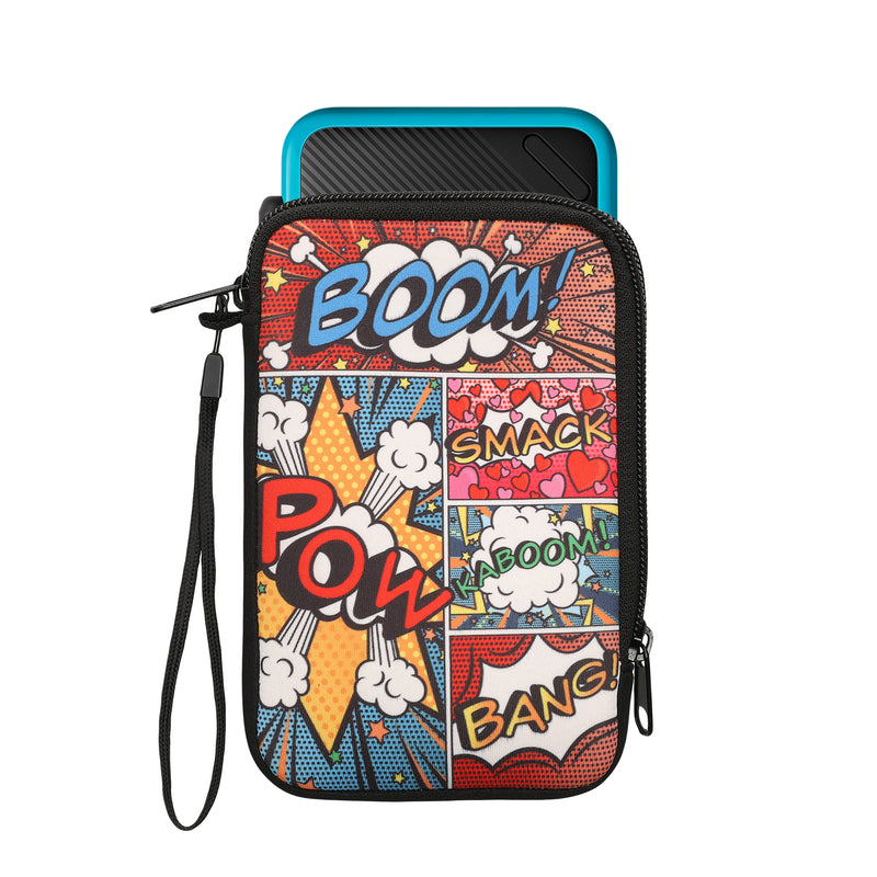 kwmobile Tasche kompatibel mit Nintendo 3DS XL - Neopren Hülle - Comic Symbole Mehrfarbig Mehrfarbig  [dsg01]