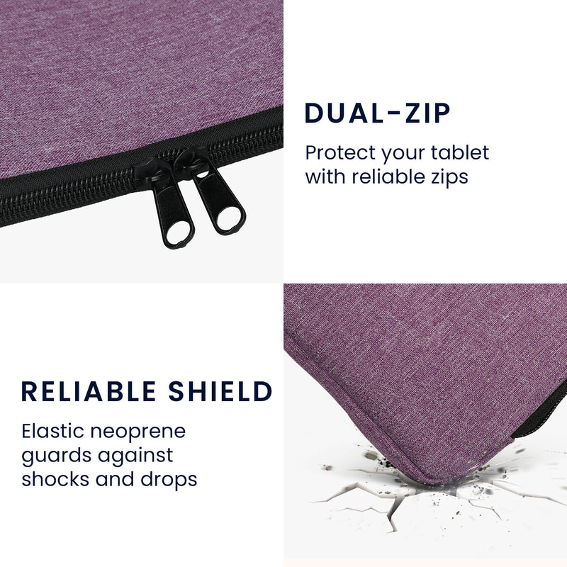 kwmobile Fabric Sleeve compatible with 6" eReader Case - for e-Reader with Zipper