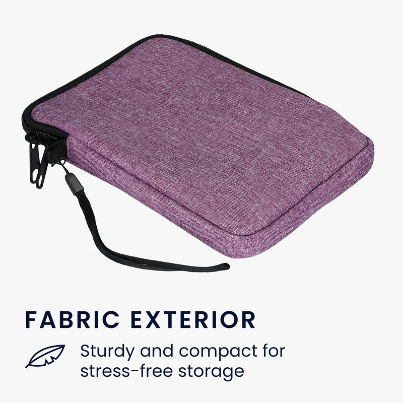 kwmobile Fabric Sleeve compatible with 6" eReader Case - for e-Reader with Zipper