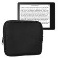 kwmobile Schutzhülle aus Stoff kompatibel mit 6,8-7" eReader Hülle - Stoffhülle für e-Reader mit Reißverschluss - Schwarz Schwarz  