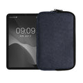 kwmobile Schutzhülle aus Stoff kompatibel mit 8"-8,4" Tablet Hülle - Stoffhülle für Tablet mit Reißverschluss - Dunkelblau Dunkelblau  