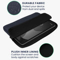 kwmobile Fabric Sleeve compatible with 9.7"-11" Tablet Case - Fabric Pouch for Tablet with Zipper