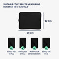 kwmobile Protective Sleeve Compatible with 12.4"-12.9" Tablet Case with Zipper