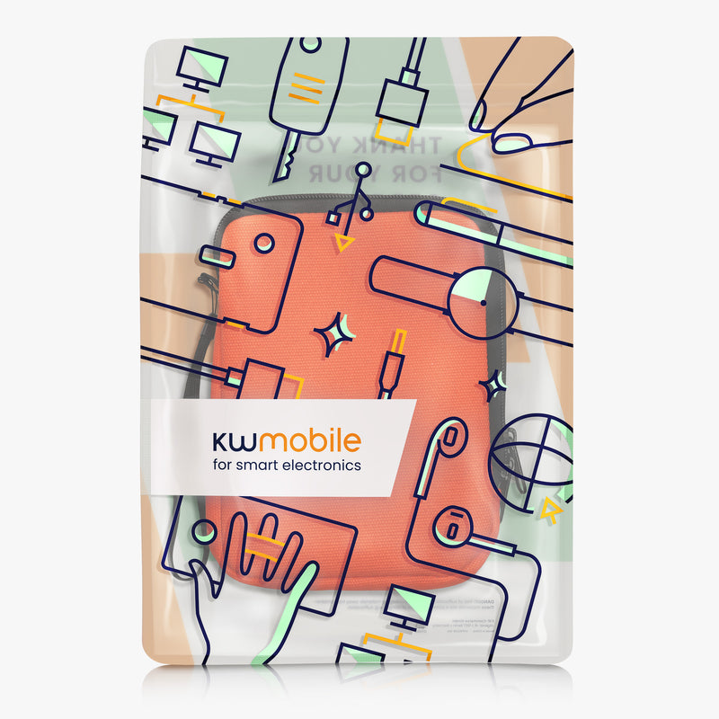 kwmobile Protective Case Compatible with 6" eReader Case with Zipper