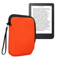 kwmobile Schutzhülle aus Canvas kompatibel mit 6" eReader Hülle - Canvashülle für e-Reader mit Reißverschluss - Orange Orange  