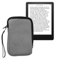kwmobile Schutzhülle aus Canvas kompatibel mit 6" eReader Hülle - Canvashülle für e-Reader mit Reißverschluss - Grau Grau  