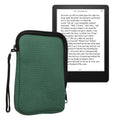 kwmobile Schutzhülle aus Canvas kompatibel mit 6" eReader Hülle - Canvashülle für e-Reader mit Reißverschluss - Dunkelgrün Dunkelgrün  