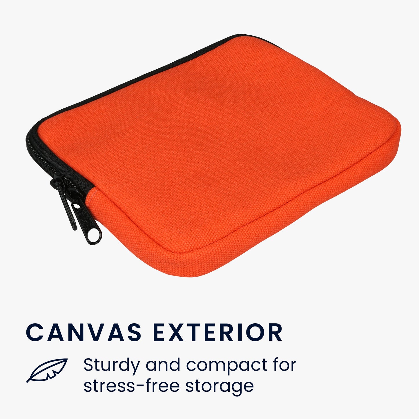 kwmobile Canvas Case Compatible with 6.8-7" eReader Cover with Zipper