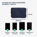 kwmobile Protective Case Compatible with 8"-8.4" Tablet Sleeve with Zipper