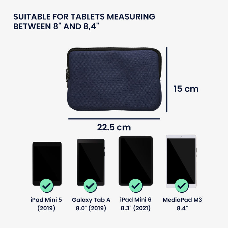 kwmobile Protective Case Compatible with 8"-8.4" Tablet Sleeve with Zipper