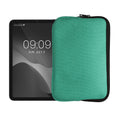 kwmobile Schutzhülle aus Canvas kompatibel mit 8"-8,4" Tablet Hülle - Canvashülle für Tablet mit Reißverschluss - Petrol Petrol  