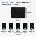 kwmobile Protective Case Compatible with 9.7"-11" Tablet Sleeve with Zipper