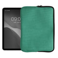kwmobile Schutzhülle aus Canvas kompatibel mit 9,7"-11" Tablet Hülle - Canvashülle für Tablet mit Reißverschluss - Petrol Petrol  