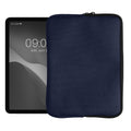 kwmobile Schutzhülle aus Canvas kompatibel mit 9,7"-11" Tablet Hülle - Canvashülle für Tablet mit Reißverschluss - Dunkelblau Dunkelblau  