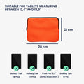 kwmobile Protective Sleeve Compatible with 12.4"-12.9" Tablet Case with Zipper