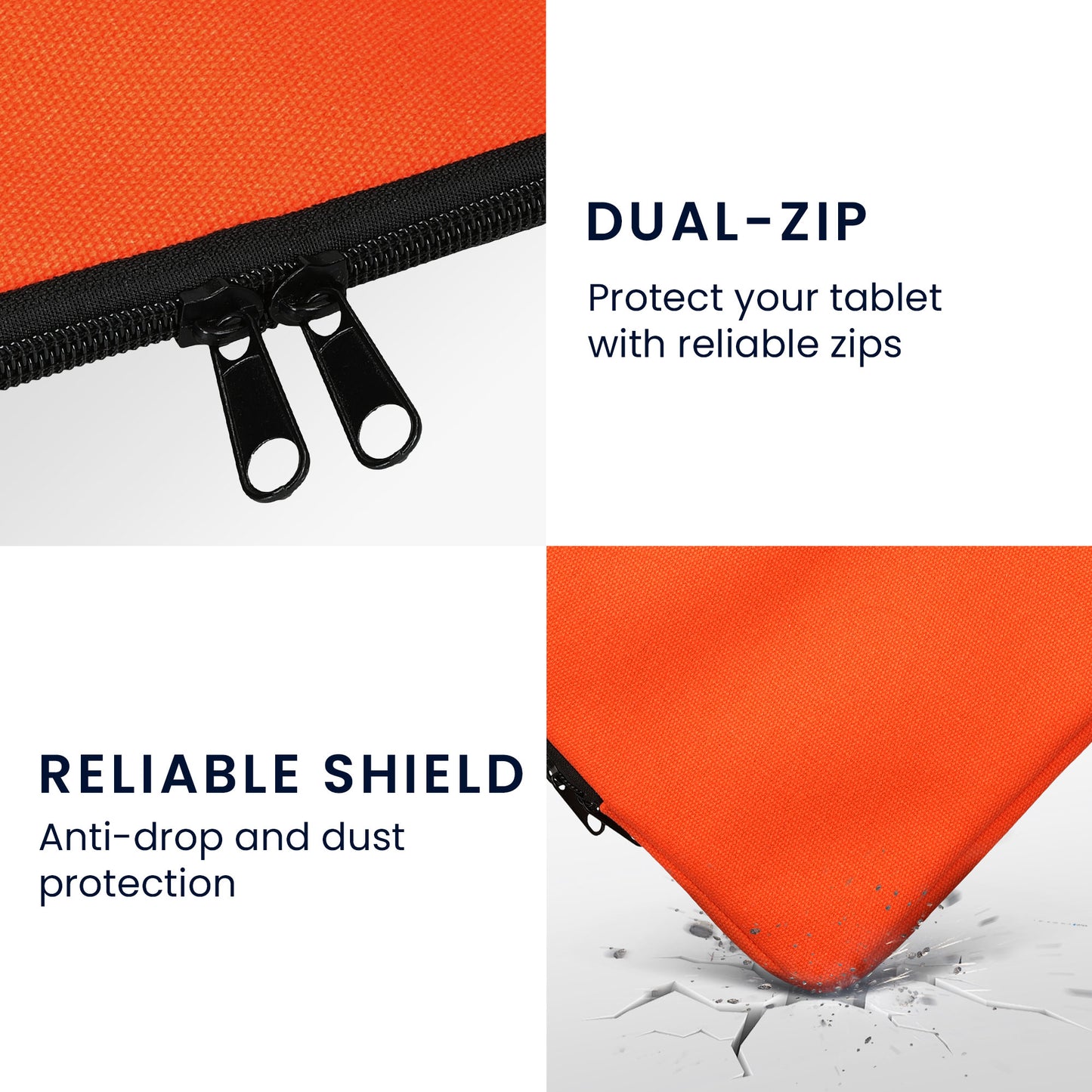 kwmobile Protective Sleeve Compatible with 12.4"-12.9" Tablet Case with Zipper