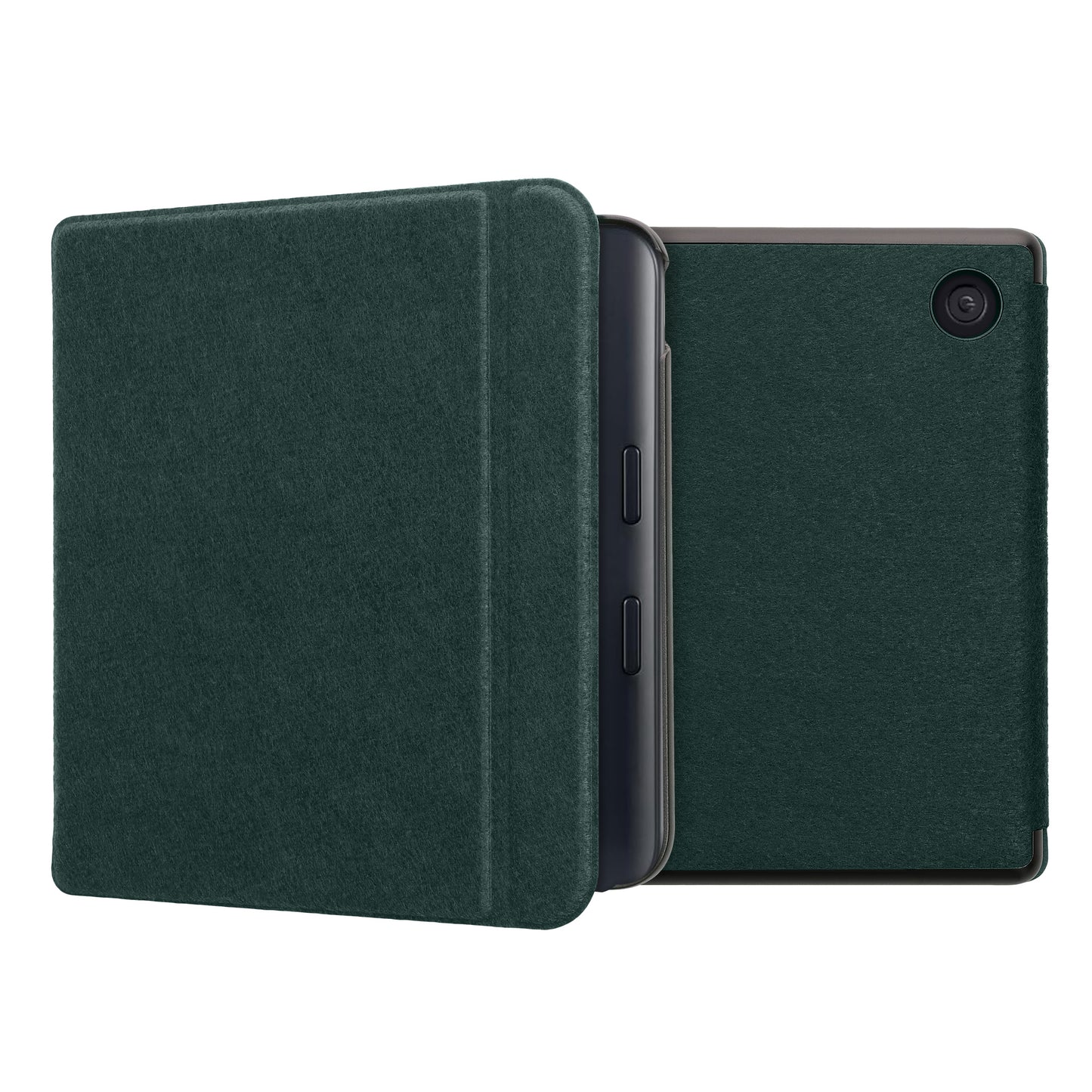 kwmobile Hülle kompatibel mit Kobo Kobo Libra Colour / Tolino Vision Color - Filz Stoff eReader Schutzhülle Cover Case - Petrol Petrol  