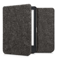 kwmobile Hülle kompatibel mit Kobo Clara BW / Clara Colour / Tolino Shine (5) / Shine Color - Filz Stoff eReader Schutzhülle Cover Case - Dunkelgrau Dunkelgrau  