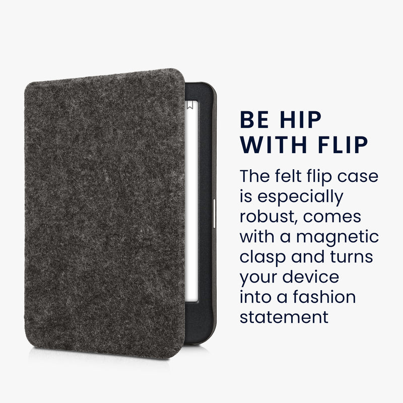 kwmobile Case compatible with Kobo Clara BW / Clara Colour / Tolino Shine (5) / Shine Color eReader Protective Cover Case