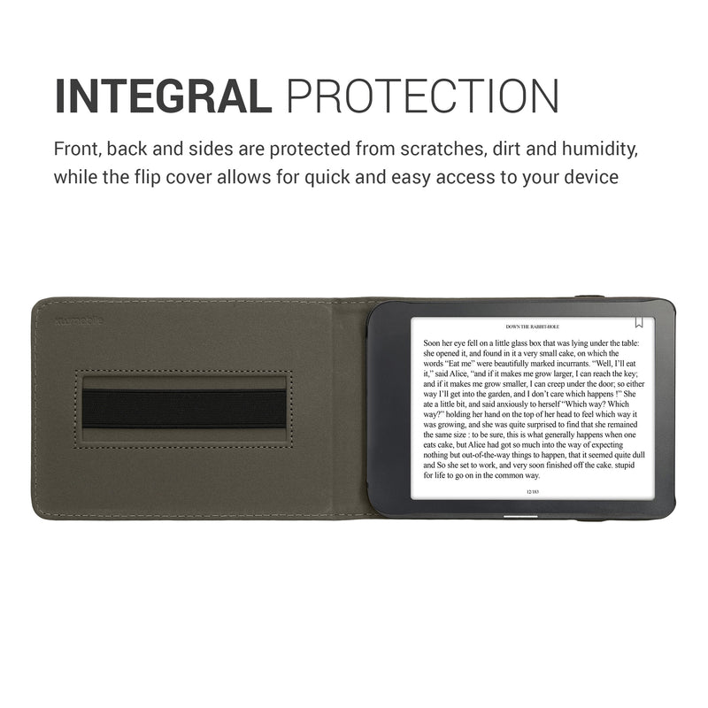 kwmobile Case Compatible with Kobo Clara BW / Clara Colour / Tolino Shine (5) / Shine Color - Loop Stand - e-Reader Protective Cover