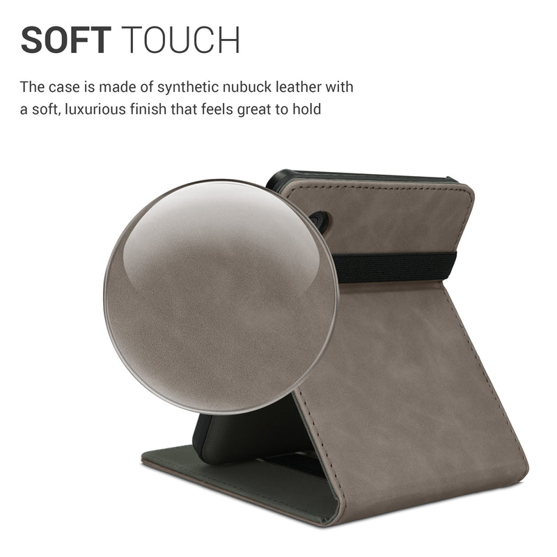 kwmobile Case Compatible with Kobo Clara BW / Clara Colour / Tolino Shine (5) / Shine Color - Loop Stand - e-Reader Protective Cover