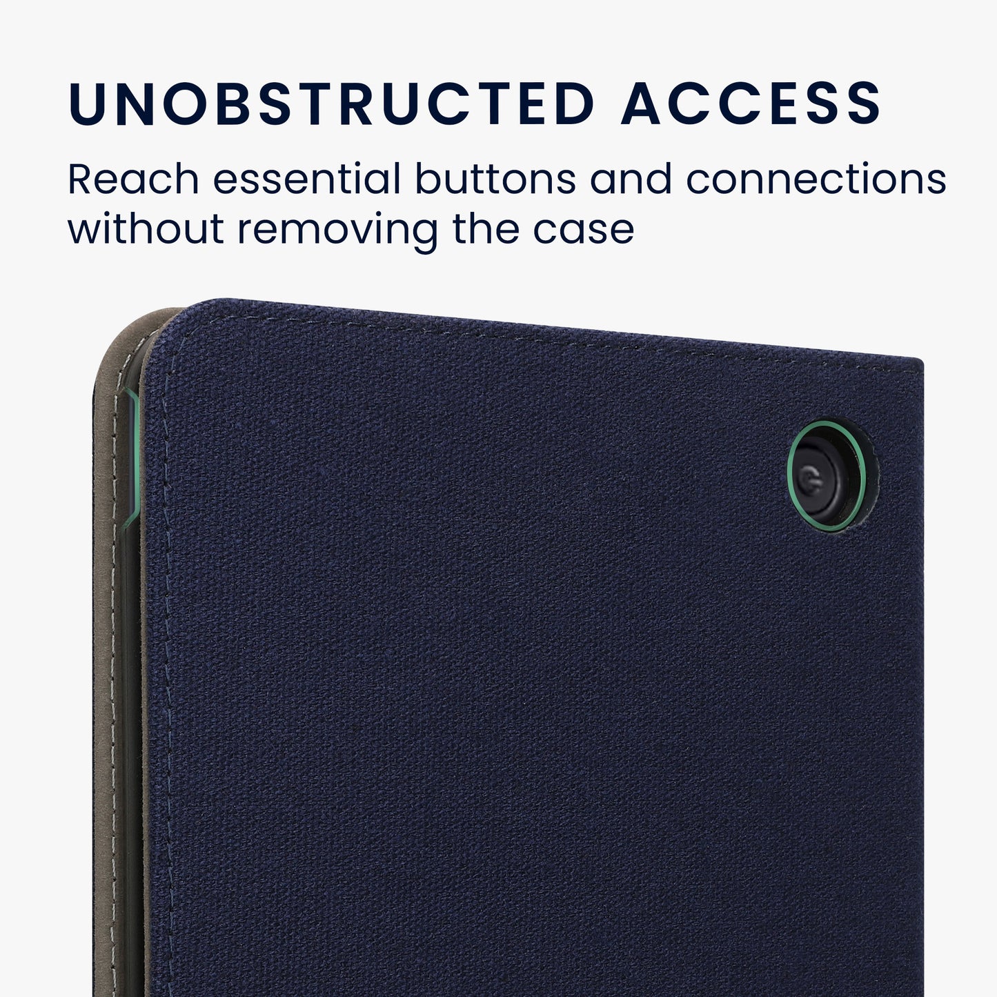 kwmobile Foldable Case Compatible with Kobo Kobo Libra Colour / Tolino Vision Color Case - eReader Protective Cover with Loop