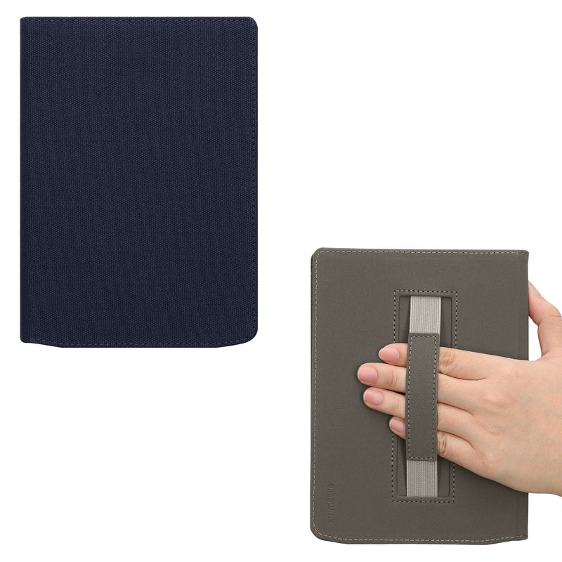 kwmobile Foldable Case Compatible with Pocketbook InkPad 4 / Color 3 / Color 2 / Vivlio InkPad 4 / InkPad Color 3 Case - eReader Protective Case with Loop