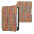 kwmobile Klapphülle kompatibel mit Kobo Clara BW / Clara Colour / Tolino Shine (5) / Shine Color Hülle - eReader Case - Farbenfroh karriert Gelb Rot Grün Gelb  [dsg01]