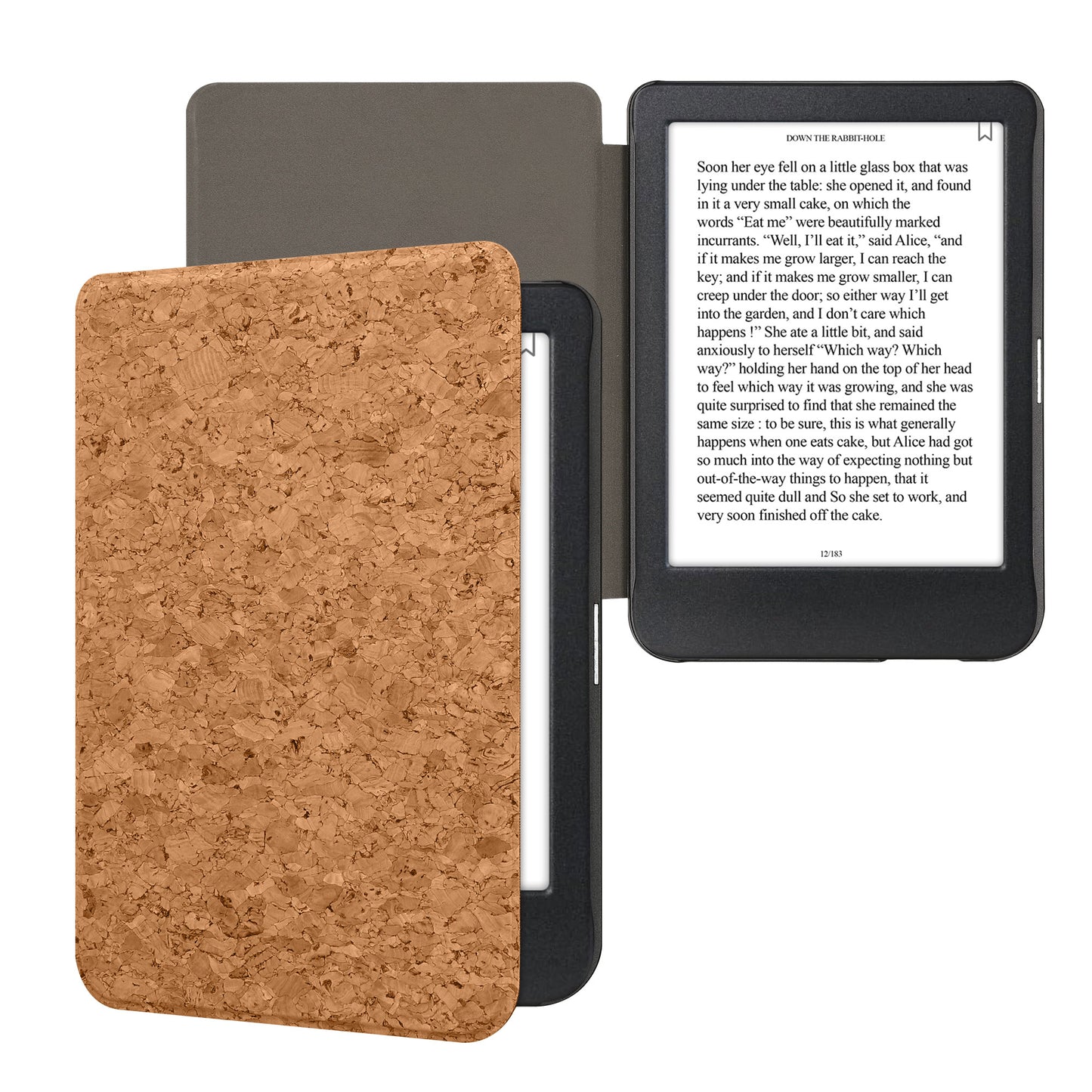 kwmobile Hülle kompatibel mit Kobo Clara BW / Clara Colour / Tolino Shine (5) / Shine Color - Kork eReader Schutzhülle Cover Case - Hellbraun Hellbraun  