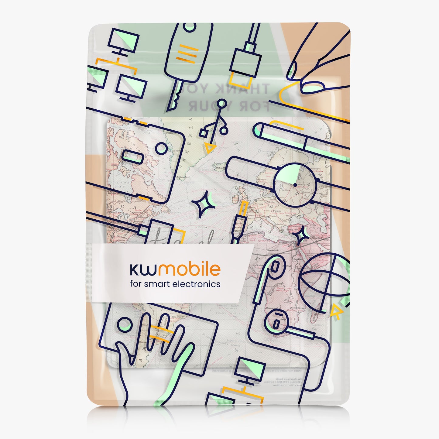kwmobile Protective Case Compatible with Kobo Libra Colour / Tolino Vision Color - eReader Cover Case - Multicoloured