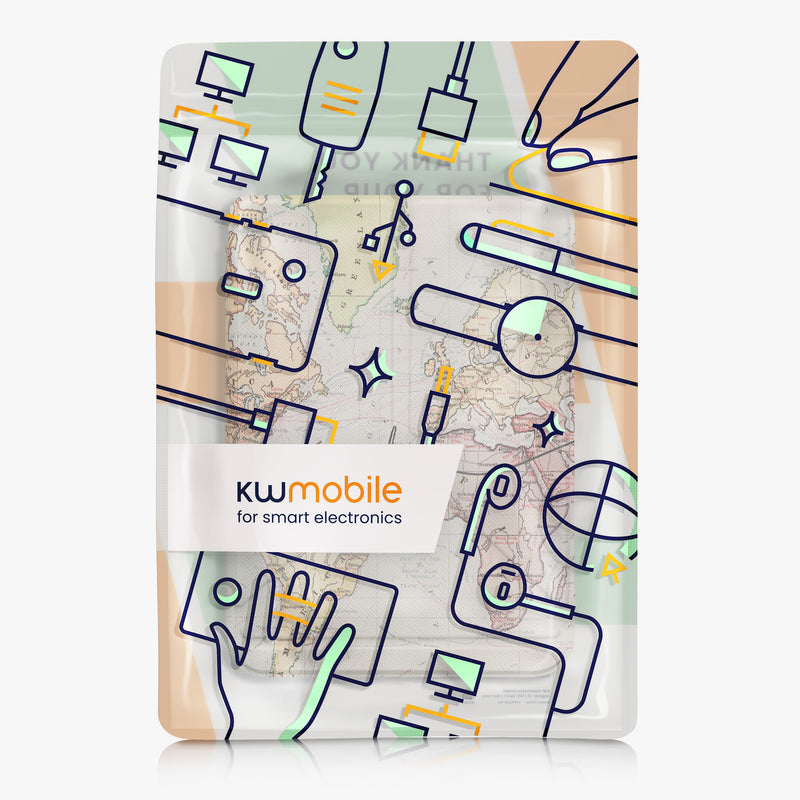 kwmobile Protective Case compatible with Kobo Clara BW / Clara Colour / Tolino Shine (5) / Shine Color - Faux Leather Cover - eReader Case