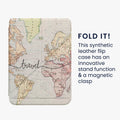 kwmobile Protective Case compatible with Kobo Clara BW / Clara Colour / Tolino Shine (5) / Shine Color - Faux Leather Cover - eReader Case