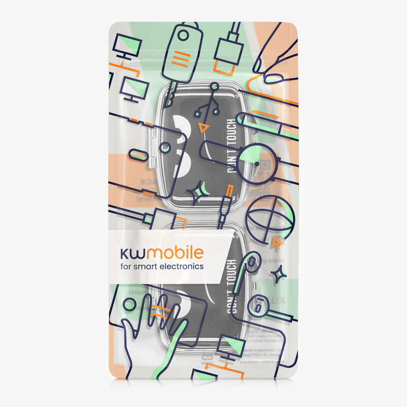 kwmobile Pill Box with 2 Compartments Pill Dispenser Set Small Portable Pill Box Metal Medicine Box Case in Don't Touch