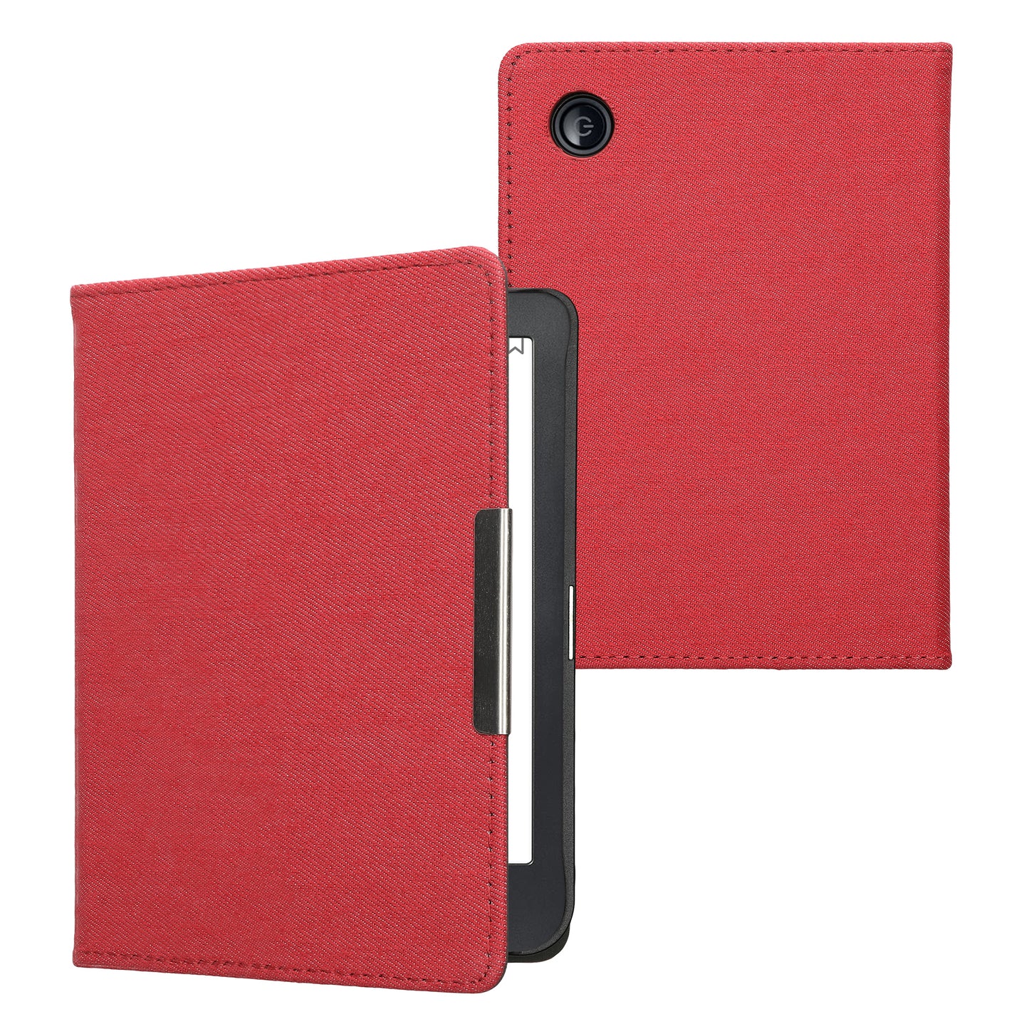 kwmobile Klapphülle kompatibel mit Kobo Clara BW / Clara Colour / Tolino Shine (5) / Shine Color - Schutzhülle e-Reader - Hülle eReader - Rot Rot  