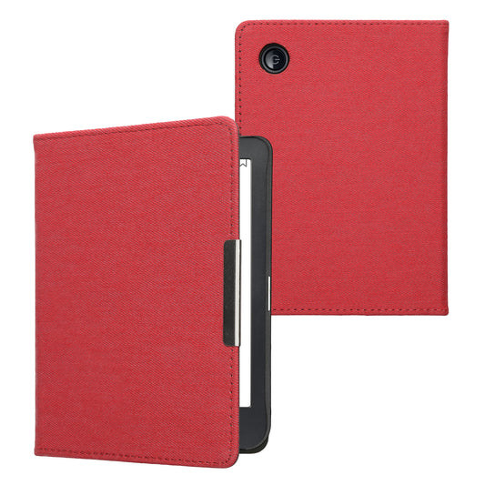 kwmobile Klapphülle kompatibel mit Kobo Clara BW / Clara Colour / Tolino Shine (5) / Shine Color - Schutzhülle e-Reader - Hülle eReader - Rot Rot  