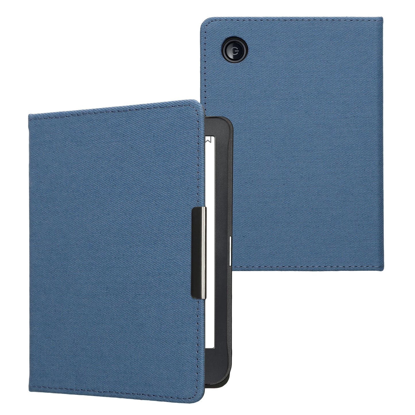 kwmobile Klapphülle kompatibel mit Kobo Clara BW / Clara Colour / Tolino Shine (5) / Shine Color - Schutzhülle e-Reader - Hülle eReader - Blau Blau  