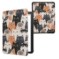 kwmobile Klapphülle kompatibel mit Amazon Kindle Paperwhite (2024)/Colorsoft Hülle - eReader Case - Katzen Orange Schwarz Weiß Orange  [dsg05]