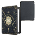 kwmobile Klapphülle kompatibel mit Amazon Kindle Paperwhite (2024)/Colorsoft Hülle - eReader Case - Tarot Karten Dunkelblau Gelb Schwarz Dunkelblau  [dsg06]