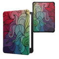 kwmobile Klapphülle kompatibel mit Amazon Kindle Paperwhite (2024)/Colorsoft Hülle - eReader Case - Farbrausch Pink Blau Grün Pink  [dsg12]